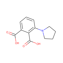 O=C(O)c1cccc(N2CCCC2)c1C(=O)O ZINC000096911035