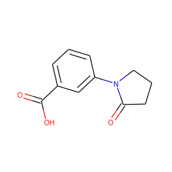 O=C(O)c1cccc(N2CCCC2=O)c1 ZINC000000257733