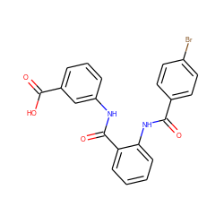 O=C(O)c1cccc(NC(=O)c2ccccc2NC(=O)c2ccc(Br)cc2)c1 ZINC000299822425