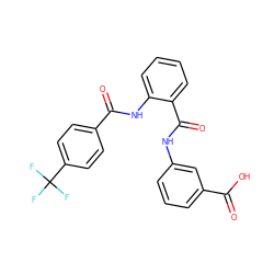 O=C(O)c1cccc(NC(=O)c2ccccc2NC(=O)c2ccc(C(F)(F)F)cc2)c1 ZINC000299823214