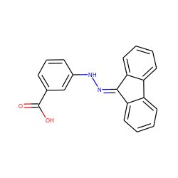 O=C(O)c1cccc(NN=C2c3ccccc3-c3ccccc32)c1 ZINC000005163305