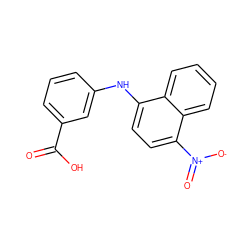 O=C(O)c1cccc(Nc2ccc([N+](=O)[O-])c3ccccc23)c1 ZINC000084634844