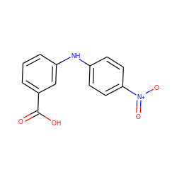 O=C(O)c1cccc(Nc2ccc([N+](=O)[O-])cc2)c1 ZINC000008418366