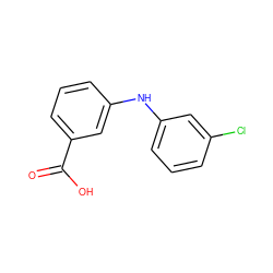 O=C(O)c1cccc(Nc2cccc(Cl)c2)c1 ZINC000000188326