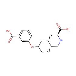 O=C(O)c1cccc(O[C@H]2CC[C@H]3CN[C@H](C(=O)O)C[C@H]3C2)c1 ZINC000096939184