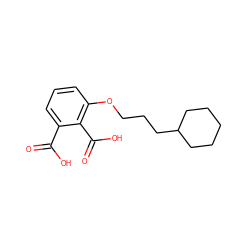 O=C(O)c1cccc(OCCCC2CCCCC2)c1C(=O)O ZINC000096911030