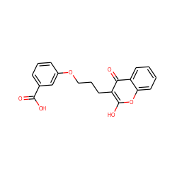 O=C(O)c1cccc(OCCCc2c(O)oc3ccccc3c2=O)c1 ZINC000006583514