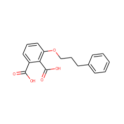 O=C(O)c1cccc(OCCCc2ccccc2)c1C(=O)O ZINC000059966564