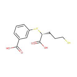 O=C(O)c1cccc(S[C@H](CCCS)C(=O)O)c1 ZINC000013686686