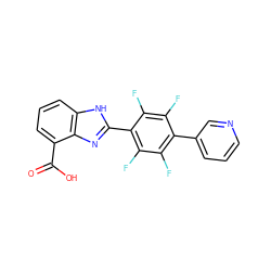 O=C(O)c1cccc2[nH]c(-c3c(F)c(F)c(-c4cccnc4)c(F)c3F)nc12 ZINC000144714756