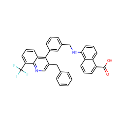 O=C(O)c1cccc2c(NCc3cccc(-c4c(Cc5ccccc5)cnc5c(C(F)(F)F)cccc45)c3)cccc12 ZINC000028978895