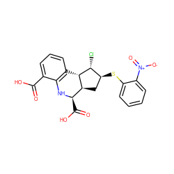 O=C(O)c1cccc2c1N[C@H](C(=O)O)[C@@H]1C[C@H](Sc3ccccc3[N+](=O)[O-])[C@@H](Cl)[C@@H]21 ZINC000006445808