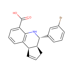 O=C(O)c1cccc2c1N[C@H](c1cccc(Br)c1)[C@H]1CC=C[C@@H]21 ZINC000000847290