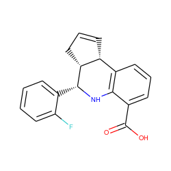 O=C(O)c1cccc2c1N[C@H](c1ccccc1F)[C@@H]1CC=C[C@H]21 ZINC000002883630