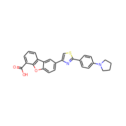 O=C(O)c1cccc2c1oc1ccc(-c3csc(-c4ccc(N5CCCC5)cc4)n3)cc12 ZINC000064521222