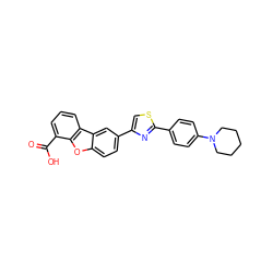 O=C(O)c1cccc2c1oc1ccc(-c3csc(-c4ccc(N5CCCCC5)cc4)n3)cc12 ZINC000064521429