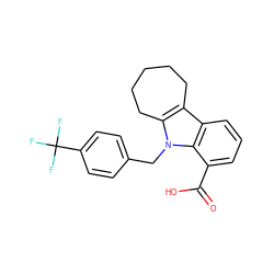 O=C(O)c1cccc2c3c(n(Cc4ccc(C(F)(F)F)cc4)c12)CCCCC3 ZINC000040403393