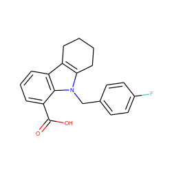 O=C(O)c1cccc2c3c(n(Cc4ccc(F)cc4)c12)CCCC3 ZINC000040900655