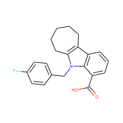 O=C(O)c1cccc2c3c(n(Cc4ccc(F)cc4)c12)CCCCC3 ZINC000040864951