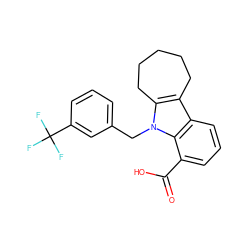 O=C(O)c1cccc2c3c(n(Cc4cccc(C(F)(F)F)c4)c12)CCCCC3 ZINC000040898197