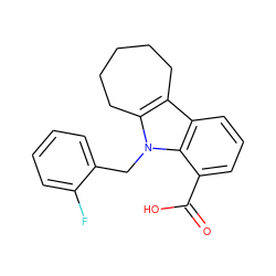 O=C(O)c1cccc2c3c(n(Cc4ccccc4F)c12)CCCCC3 ZINC000040864445