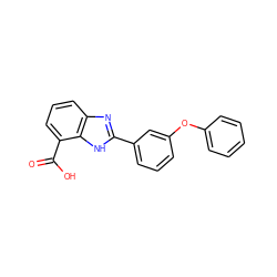 O=C(O)c1cccc2nc(-c3cccc(Oc4ccccc4)c3)[nH]c12 ZINC000113980980