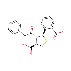 O=C(O)c1ccccc1[C@H]1SC[C@@H](C(=O)O)N1C(=O)Cc1ccccc1 ZINC000071317679