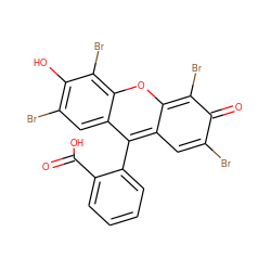 O=C(O)c1ccccc1-c1c2cc(Br)c(=O)c(Br)c-2oc2c(Br)c(O)c(Br)cc12 ZINC000004261805