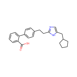 O=C(O)c1ccccc1-c1ccc(CCc2ncc(CC3CCCC3)[nH]2)cc1 ZINC000049036233