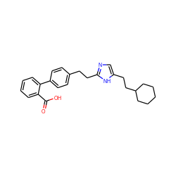 O=C(O)c1ccccc1-c1ccc(CCc2ncc(CCC3CCCCC3)[nH]2)cc1 ZINC000049089528