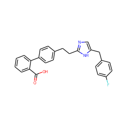 O=C(O)c1ccccc1-c1ccc(CCc2ncc(Cc3ccc(F)cc3)[nH]2)cc1 ZINC000049048245