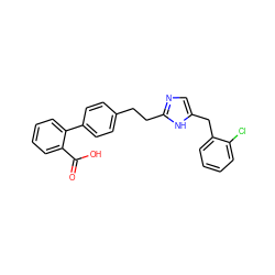 O=C(O)c1ccccc1-c1ccc(CCc2ncc(Cc3ccccc3Cl)[nH]2)cc1 ZINC000049089167