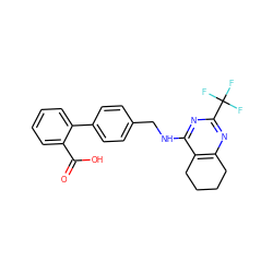 O=C(O)c1ccccc1-c1ccc(CNc2nc(C(F)(F)F)nc3c2CCCC3)cc1 ZINC000001536026