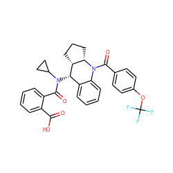 O=C(O)c1ccccc1C(=O)N(C1CC1)[C@H]1c2ccccc2N(C(=O)c2ccc(OC(F)(F)F)cc2)[C@H]2CCC[C@H]21 ZINC000204913831