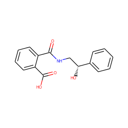 O=C(O)c1ccccc1C(=O)NC[C@@H](O)c1ccccc1 ZINC000000042675