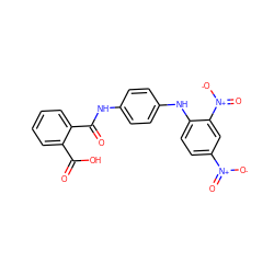 O=C(O)c1ccccc1C(=O)Nc1ccc(Nc2ccc([N+](=O)[O-])cc2[N+](=O)[O-])cc1 ZINC000013142567