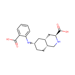 O=C(O)c1ccccc1N[C@H]1CC[C@H]2CN[C@H](C(=O)O)C[C@H]2C1 ZINC000096939183