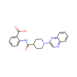 O=C(O)c1ccccc1NC(=O)C1CCN(c2cnc3ccccc3n2)CC1 ZINC000028969741