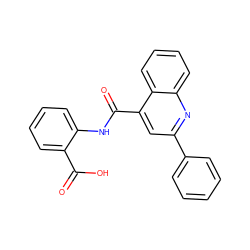 O=C(O)c1ccccc1NC(=O)c1cc(-c2ccccc2)nc2ccccc12 ZINC000003135966