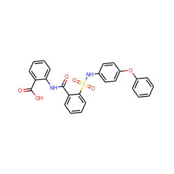 O=C(O)c1ccccc1NC(=O)c1ccccc1S(=O)(=O)Nc1ccc(Oc2ccccc2)cc1 ZINC000029134836