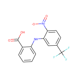 O=C(O)c1ccccc1Nc1cc(C(F)(F)F)ccc1[N+](=O)[O-] ZINC000039123565