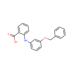 O=C(O)c1ccccc1Nc1cccc(OCc2ccccc2)c1 ZINC000059541386