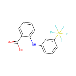 O=C(O)c1ccccc1Nc1cccc(S(F)(F)(F)(F)F)c1 ZINC000473119301