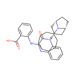 O=C(O)c1ccccc1Nc1nc2ccccc2n([C@@H]2C[C@@H]3CC[C@H](C2)N3C2CCCCCCC2)c1=O ZINC000114713302