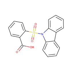 O=C(O)c1ccccc1S(=O)(=O)n1c2ccccc2c2ccccc21 ZINC000028369675