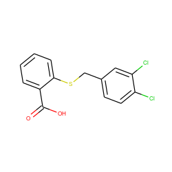 O=C(O)c1ccccc1SCc1ccc(Cl)c(Cl)c1 ZINC000006884503