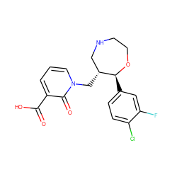 O=C(O)c1cccn(C[C@@H]2CNCCO[C@H]2c2ccc(Cl)c(F)c2)c1=O ZINC000115733262