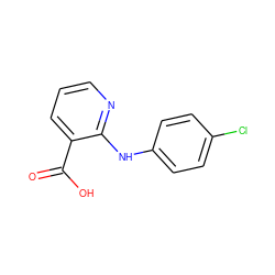 O=C(O)c1cccnc1Nc1ccc(Cl)cc1 ZINC000001329537