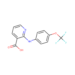 O=C(O)c1cccnc1Nc1ccc(OC(F)(F)F)cc1 ZINC000013090485