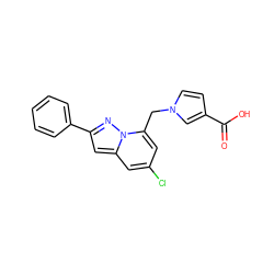 O=C(O)c1ccn(Cc2cc(Cl)cc3cc(-c4ccccc4)nn23)c1 ZINC001772570949